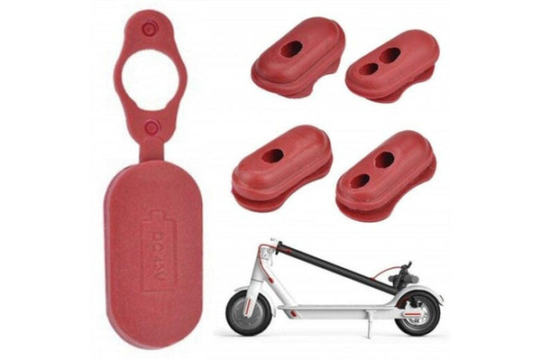 Charge Port Cover Silicone Plug For Xiaomi Mijia M365 Electric Scooter Red - Standard