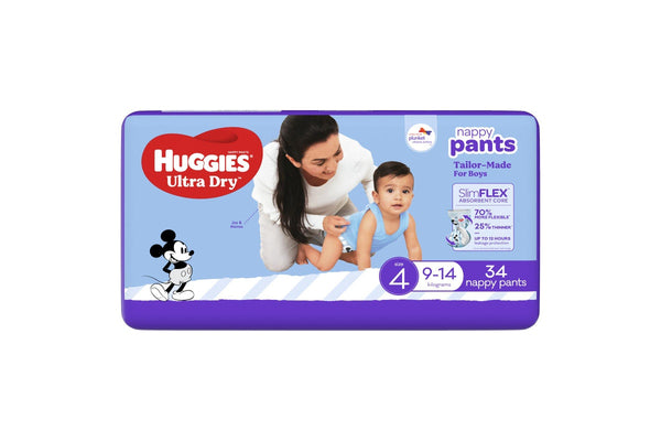 Huggies Ultra Dry Convenience Toddler Nappy Boy Pants - Size 4