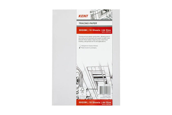 10x Kent 10 Sheets Tracing Paper Pack A4 Drawing Design Pad Craft stationery