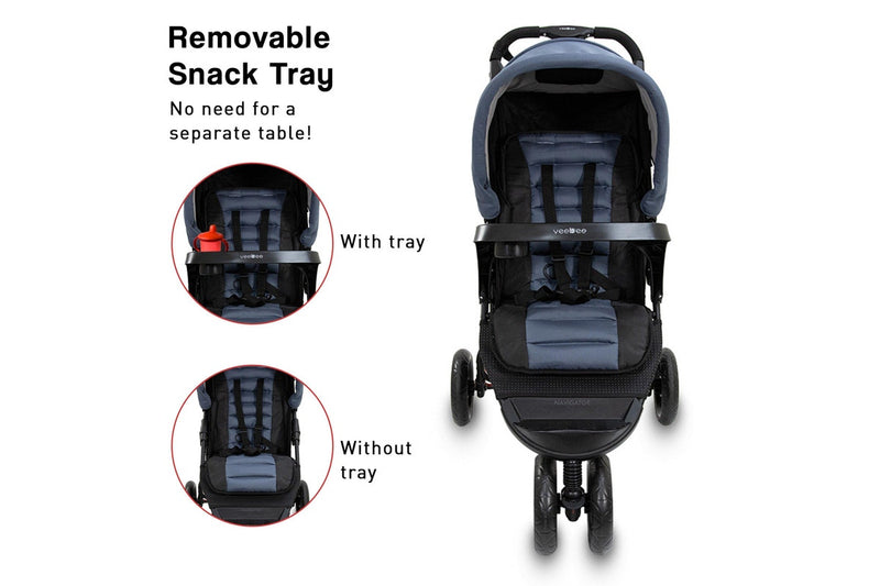 Veebee 3-Wheel Navigator Stroller - Glacier