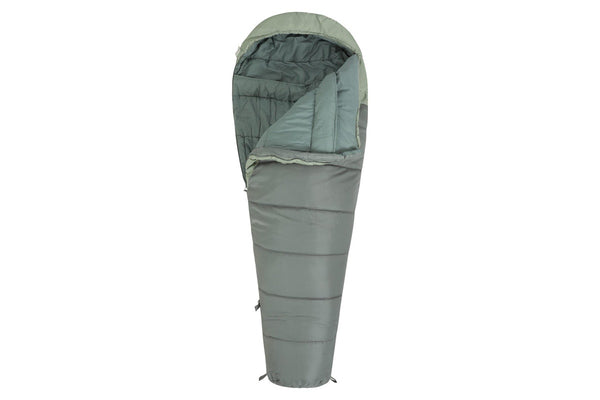 Mountain Warehouse Summit 250 Left Zip Mummy Sleeping Bag (Green) (200cm)