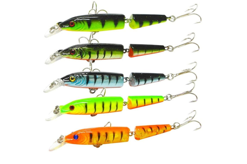 5 Piece 10.5cm 9.6g 2 Section Hard Plastic Fishing Lures Set