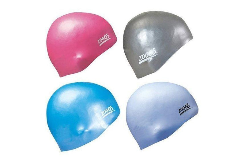 Zoggs Easy Fit Silicone Swim Cap Swimming Silicone Hat - Solid Assorted Colours