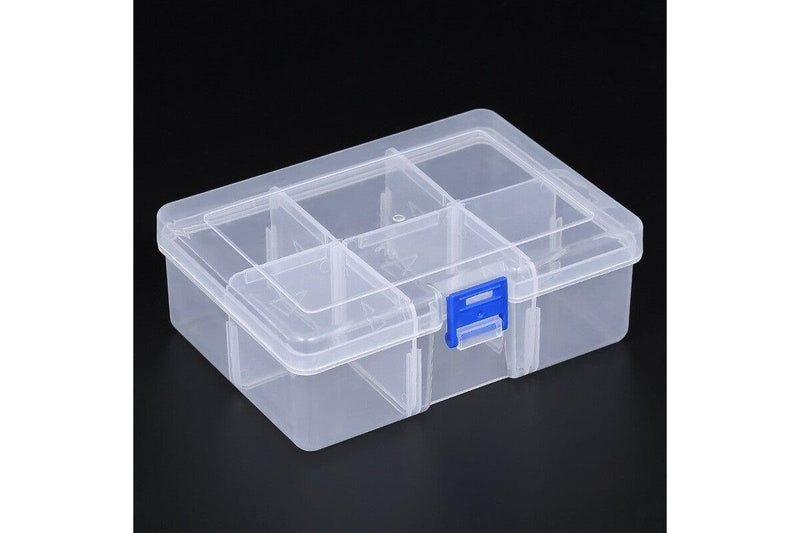 Compartments Fishing Utility Box Lures Swivels Hooks Tackle With Adjsutable Dividers 6 - Standard