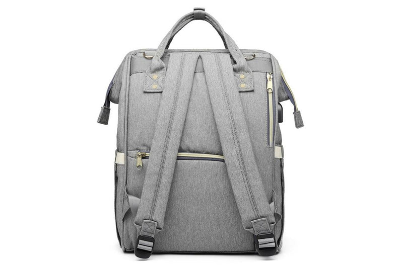 Large Capacity Diaper Bag Waterproof Backpack -Dark Grey