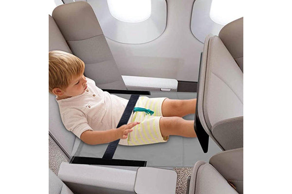 Portable Kids Footrest Hammock Toddler Travel Bed Airplane Car Seat Extender for Toddler Kids Grey