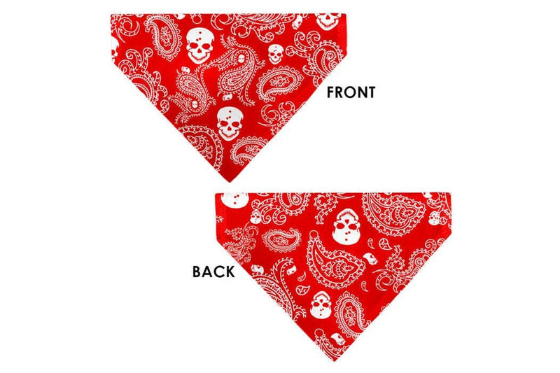 Pet Bandana - Red Skull Print