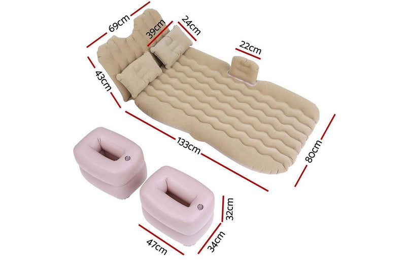 Weisshorn Car Mattress 176X80 Inflatable Suv Back Seat Camping Bed Beige - One Size