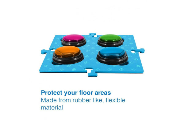 2PK Tech4Pets Mat Board Organiser Storage Holder For Talking Buttons Floor Blue