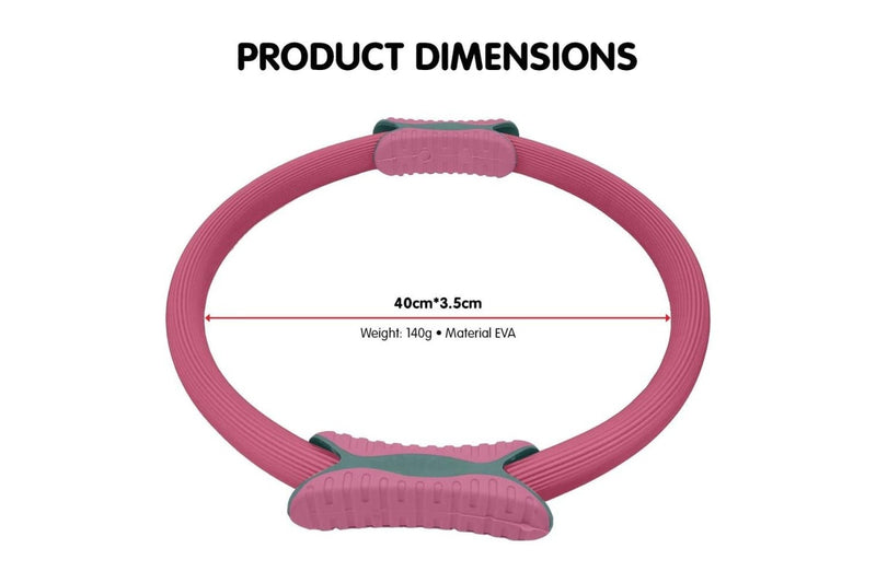 Powertrain Pilates Ring Band Yoga Home Workout Exercise Band- Pink