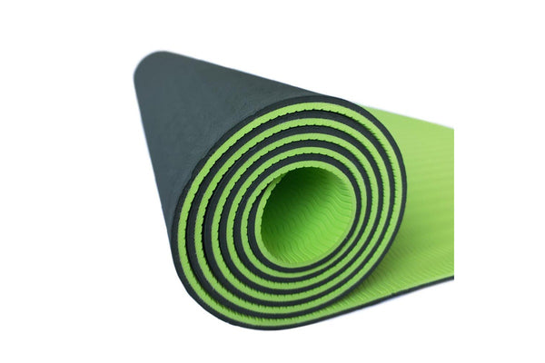 Ape Style Non-Slip Thick Yoga Training Mat (8mm) - Black/Green