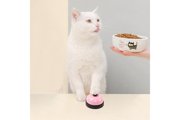 Pet Training Bells Dog Cat Training Equipment Interactive Toy Pink