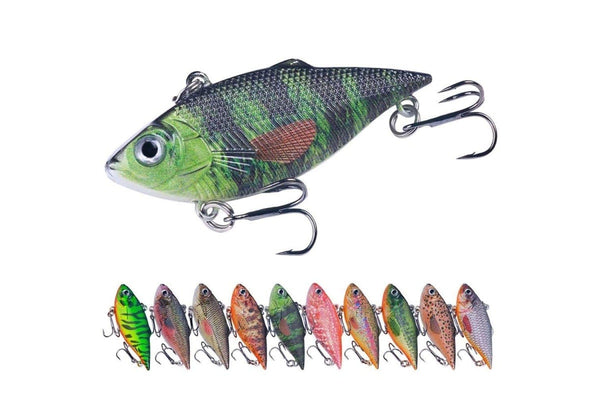 10 Piece Set Of Hengjia Vi101 Painted Vib Dummy Lures 6.4cm 8g