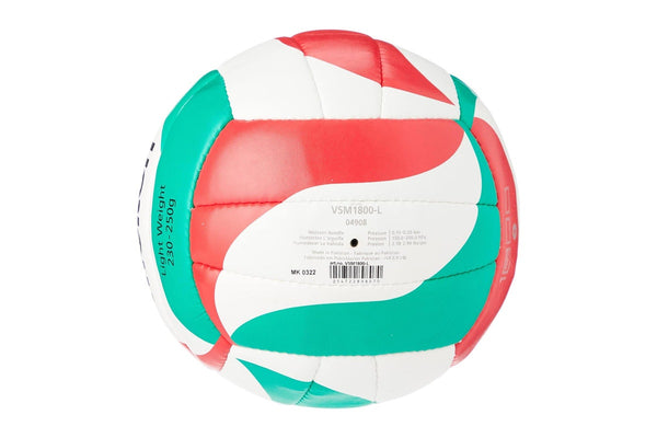 Molten V5M1800-L Volleyball (White/Green/Red) (5)