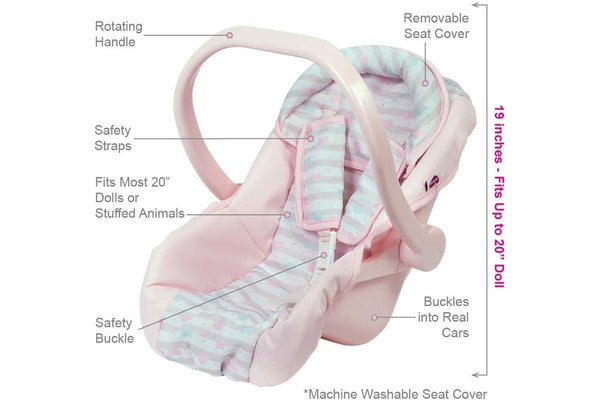 Adora: Pastel Classic Car Seat Carrier - White Handle