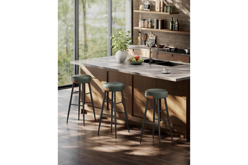 VASAGLE Ekho Collection Bar Stools Set of 2 - Forest Green