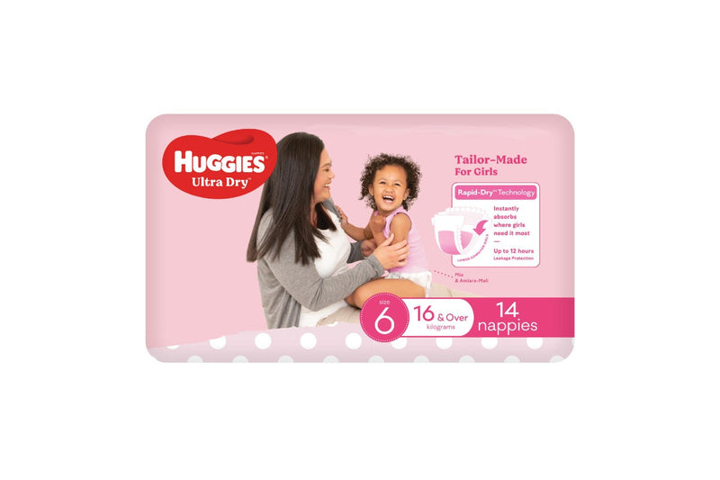 Huggies Ultra Dry Convenience Junior Girl Nappies - Size 6