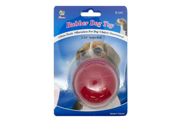 2x 6cm Percell Training Teething Playing Fetch Solid Rubber Ball Pet Dog Toy