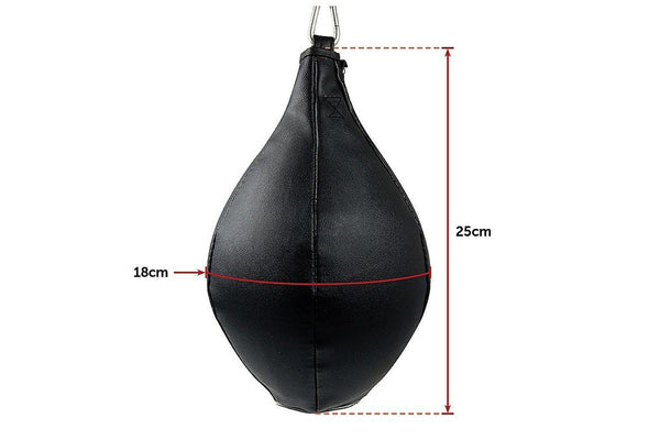 Boxing Speed Bag Cowhide Leather Mma Punching Focus Muay Thai Training -