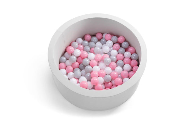 Bubbli: Baby Kids Ball Pit with 200 Balls - Grey/Pink