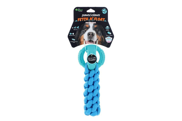 2x Paws & Claws Fetch N' Play Ball + Rope Tugger Dog Pet Toy Assorted 24x10x10cm