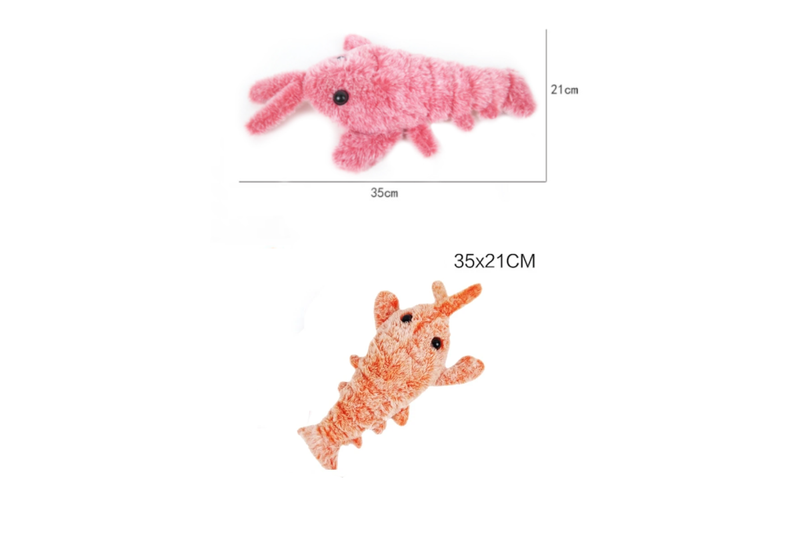 Usb Rechargeable Funny Jumping Lobster Cat Toy - One Size