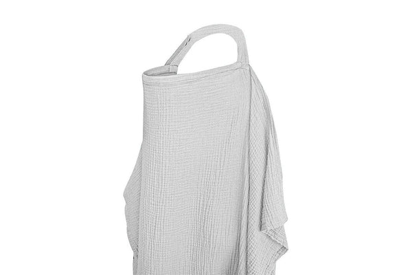 Nursing Cover Mother Nursing Apron Breastfeeding Cover with Adjustable Hoop Grey