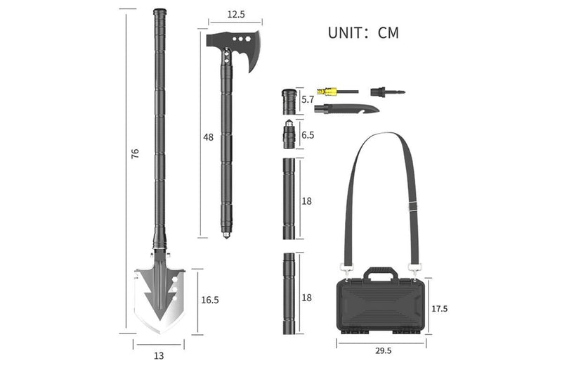 HYPERANGER Multifunctional Outdoor Survival Shovel