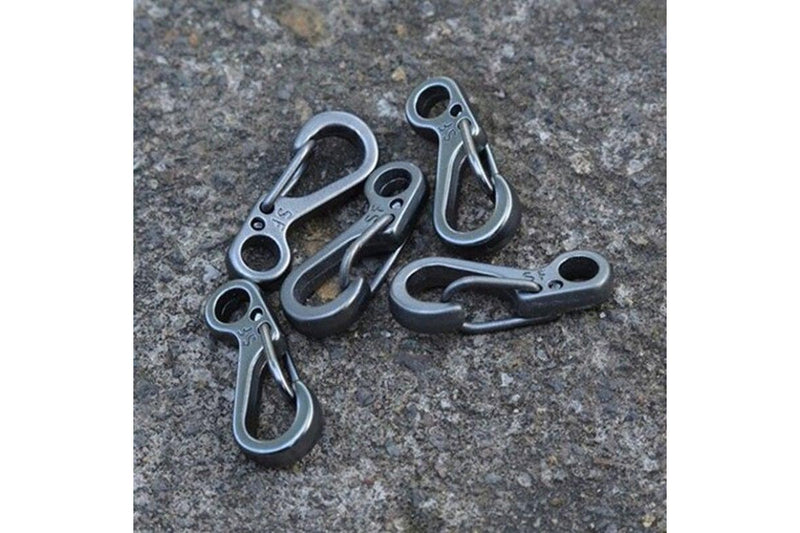 Classic Simple Spring Mini Hang Buckle 10Pcs Silver - Standard