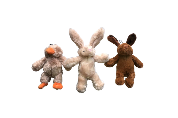 3 X Pet Puppy Dog Toy Play Animal Plush Soft Squeaky 25 Cm - One Size