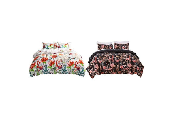 Floral Printed Duvet Cover & Pillowcase Bedding Set