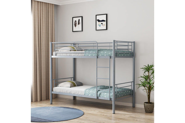 Fraser Country Single Metal Bunk Bed Frame - Grey