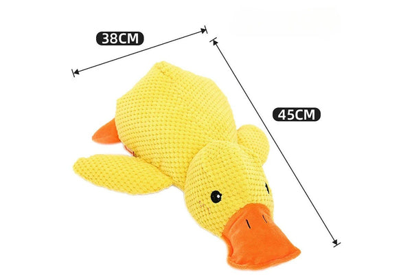 Cute Plush Duck Squeaky Dog Toy With Soft Squeake - Pink