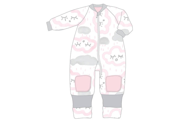 Baby Studio: Warmies Cotton Arms 2.5 Tog - Pink Clouds (12-24 Months)