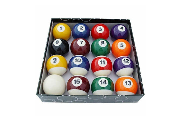 Formula Sports Standard Numbered 1-15 Pool Balls 1 7 8" 2" Boxed Multicoloured