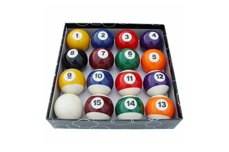 Formula Sports Standard 1-15 Number Billards Pool Balls 2" Boxed Multicoloured