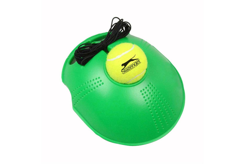 Slazenger Tennis Trainer Practice Rebound Balls Back Base Sport Exercise Green