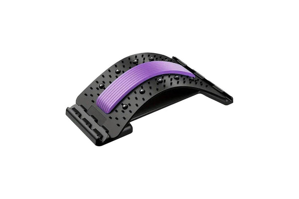 Four-Level Back Support Stretcher Back Massager Lumbar Back Support Stretcher Purple