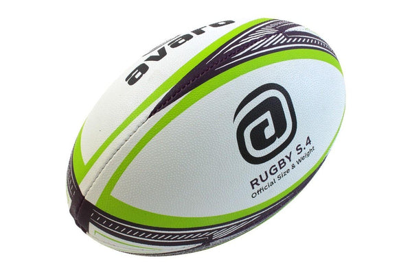 Avaro Club / Match Rugby Union Ball - Purple / Green - Size 4