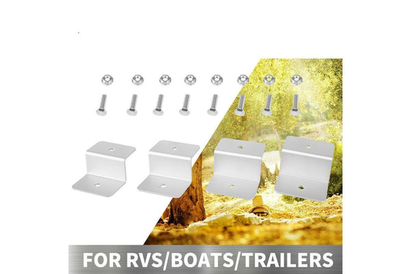 4pcs Solar Panels Mounting kits Aluminum Alloy Brackets for RV Boat Home