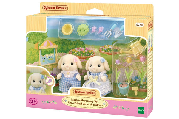 Sylvanian Families: Blossom Gardening Set Flora Rabbit Sister & Brother