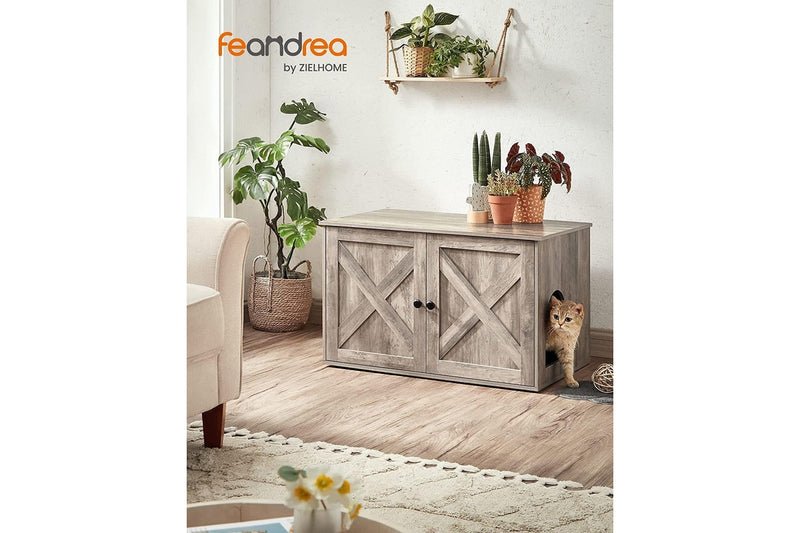 VASAGLE Feandrea Hidden Cat Litter Box Enclosure - Greige