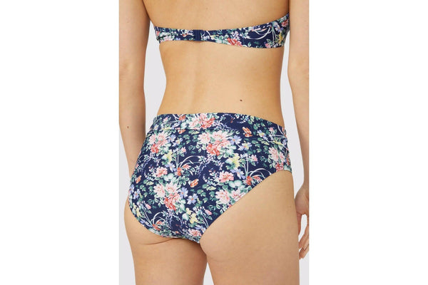 Debenhams Womens/Ladies Floral Fold Over Bikini Bottoms (Navy) (20 UK)