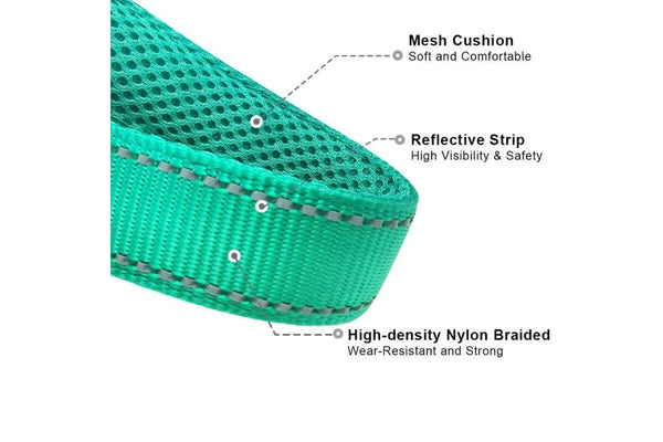 Durable Breathable Reflective Soft Comfortable Nylon Mesh Padded Adjustable Dog Slip Collar