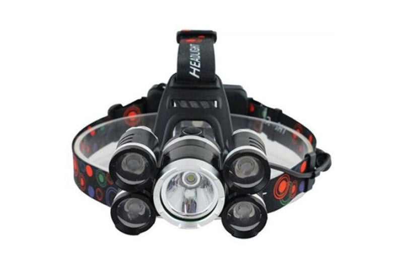 Waterproof Headlamp Powerful Led Headlight For Camping Black Single Product - Standard