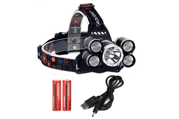 CREE XM T6 Rechargeable Headlamp LED Head Torch Lamp 8,000 Lumens