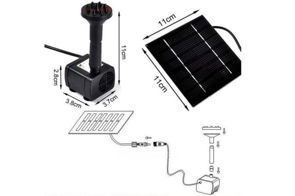 Solar Powered Water Fountain Pump Kit