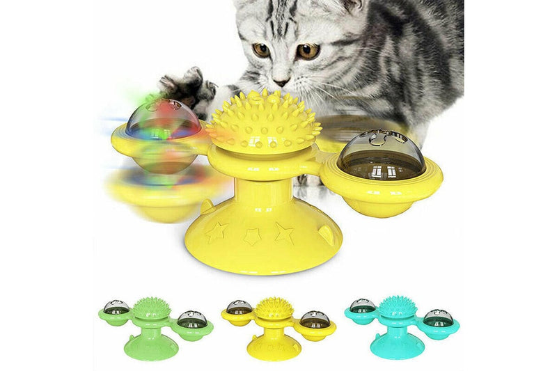 Funny Windmill Cat Toy Pet Turntable Teasing Interactive Toy