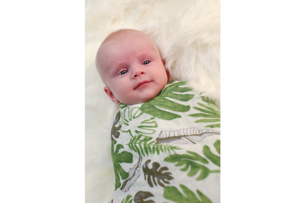 Snazzi Pants: Swaddle - Frond (120x120cm)