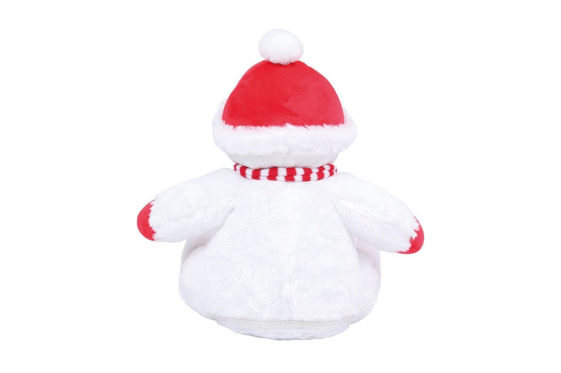 Mumbles Zipped Snowman Plush Toy (White/Red) (One Size)